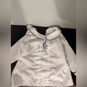 Vintage Boy Shirt Toddle Tyke Size 3-6 Months White